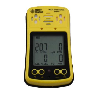 China New AS8900 Smart Sensor 4 in 1 Handheld Combustible Gas Detector O2CO H2S Analyzer Multi-gas Monitor Gas Detector AS8900 Analyzer for sale