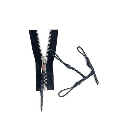 China Other High Quality Black Nylon With Rope Reflective Bag Stripe Logo Zipper Puller Custom Brand Accessory for sale