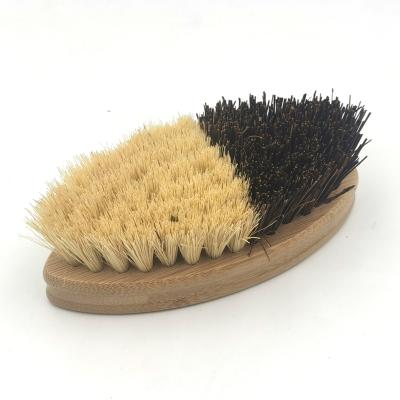 China All Natural China Environmental Protection Friendly Degradable Straw Sisal Palm Bamboo Bath Brush for sale