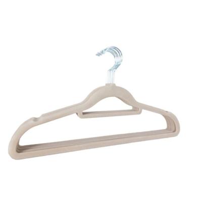 China Living Room Modern ABS Plastic Non-slip Suit Velvet Clothing Hanger Wholesale for sale