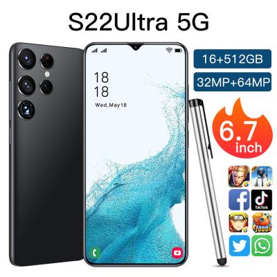 China 2023 New WIRELESS CHARGE galaxy S22 phone 5g ultra 6.7 inch 16Gb+512Gb Android Smartphone Android 12.0 cellphones for sale