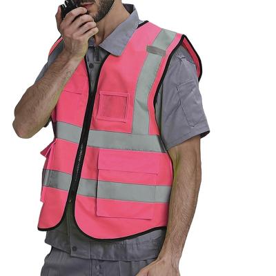 China XIAKE Custom High Visibility Wholesale Safety Engineer Work Construction Safety Reflective Led Vest With Logo for sale