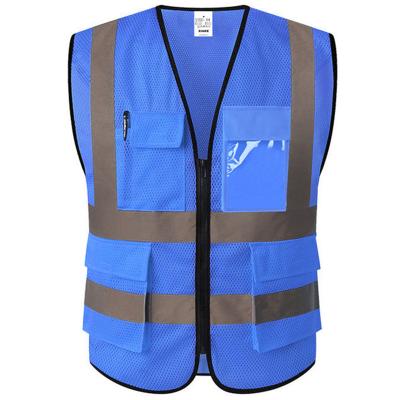 China Custom Made High Visibility Summer Printing Logo Dry Vest Bright Men Reflective Work Safety Vest for sale