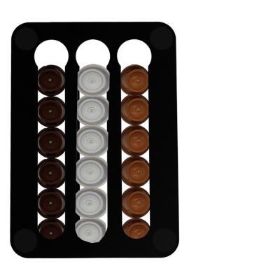 China 18pcs Dolce Enthusiasm Coffee Pod Capsule Holder Black Standable Capsule Holder for Dolce Enthusiasm Storage Holder Set Organizer for sale