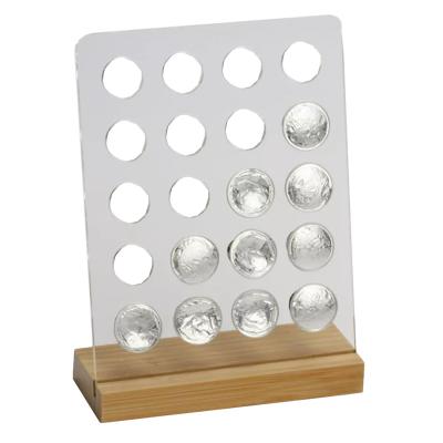 China Other 1PC Acrylic Coffee Pod Holder Rack Capsule Storage Holder With Bamboo Base For 20Pcs Coffee Capsules Coffee Accessories for sale