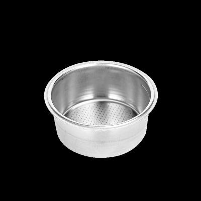 China Stainless Steel 51mm 2Cup Breville Delonghi Krups Viable Single Layer High Pressure Porous Coffee Machine Accessories Double Cup for sale