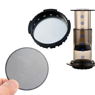 China Minimalist 2pcs/set Aeropress Coffee Maker Filter Stainless Steel Mesh Metal Ultra Filter For Aeropress Coffee Maker Coffee Accessories for sale