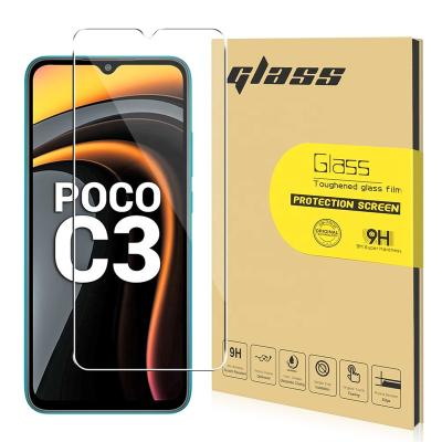 China 2021Professional Supply Hardness Anti-Fingerprint HD Mobile Phone Screen Protector Temper Glass Temper Film For Xiaomi Poco C3 for sale