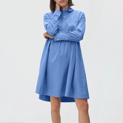 China Breathable Customization Breathable Shirt Dresses Solid Color Long Sleeve Field Dress Clothes Manufacturer for sale