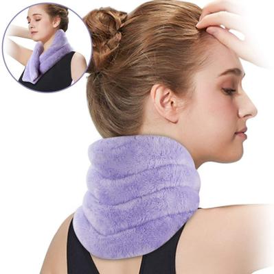 China Neck Shoulder Pain Relief Neck Warmer Pad Microwavable Heated Neck Wrap With Moist Heat Microwave Neck Warmer For Woman for sale