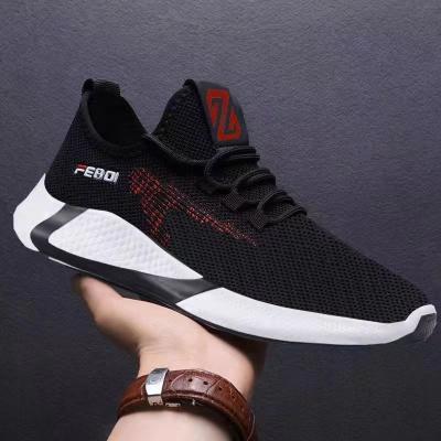 China Cushioning Wholesale Black Running Sneakers Man Stocklot Lace Up Mens Sports Shoes for sale