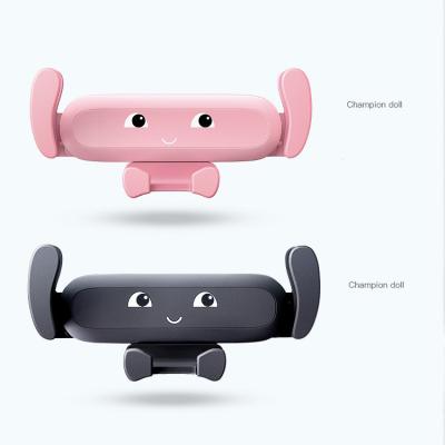 China Small Air Vent Adjustable Popular Gravity Cartoon Bracket Car Phone Holder Mount For Navigation for sale