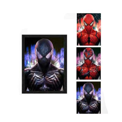 China Anime Lenticular Marvel Posters 2 Characters Changing Pictures Manga 3D Flip Poster Wall Decor for sale