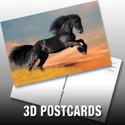 China Flip Effect 3D Lenticular Postcard Cute Puppies and Kittens Design for sale