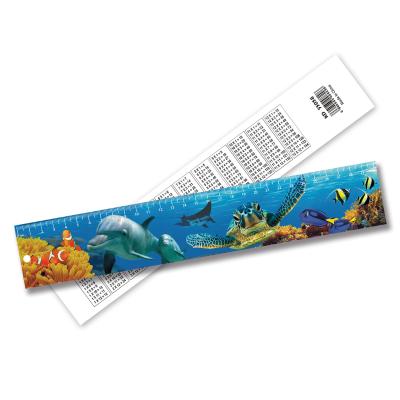 China Cute Fancy Printing 3D Lenticular Ruler Plastic Flexible Ruler Customized Shape for sale