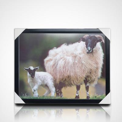 China Customized 3D PET Lenticular Poster Printing 3D Painting with Black PS Frame for Home Decoration for sale