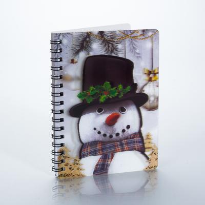 China hot sales custom design A4 A5 3d lenticular spiral exercise journal notebook with 3d cover for students for sale