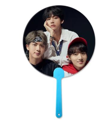 China 16x17cm Flip 3D Lenticular Handfan For Korea Star Promotional 3D Hand Fan For Korea Celebrity for sale