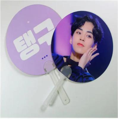 China custom 3D lenticular hand fan Clear Picket Hand Fans for idol collection for sale