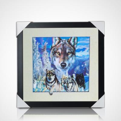 China Wild Animal Images Lenticular Poster Printing 3D Deep Effect Advertisement for sale