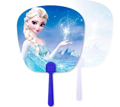 China Custom Plastic 3D Lenticular Picture Printing PET Flip Advertising Fan PP Fan Printing 3D Hand Fan Business Gift for sale