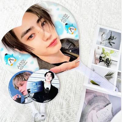 China Japanese Korean Idol Group DIY Fan Concert Production Plastic Love King Surrounding Stars Design Fan for sale