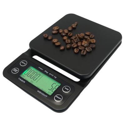 China WITH LID Good Quality Digital Coffee Scale Timer 3kg /0.1g Household Kitchen Scale For Cooking for sale