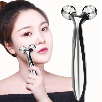 China Wrinkle Remover 3D Lift Roller Massager Massage Instrument 360 Rotate Roller Massager Y Shape For Face Lift Wrinkle Remover for sale