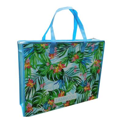 China Eco Friendly Reusable Customized Size Shopping Bag Pp Woven Tote Bag With Double Handles for sale