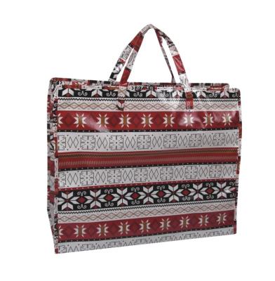 China Waterproof Shopping Woven Bag Nylon Handle Customizable Print Load Capacity 20-50 Kg for sale