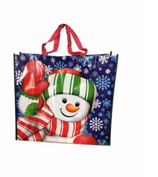 China Customized PP Woven Grocery Tote Bag With Eco Friendly Inks for sale