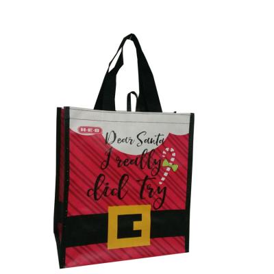 China Durable Eco Friendly Reusable Custom Printed Recycled Plastic Shopping Bags With Reinforced Handles for sale