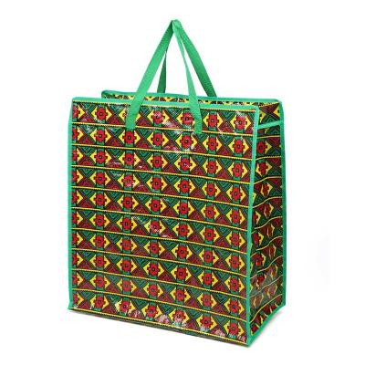 China Custom Printed Plastic Shopping Bags For Customized Designs Zipper Or Button Closure for sale