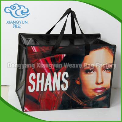 China Foldable Laminated Woven Shopping Bag Eco Friendly Reusable Material for sale