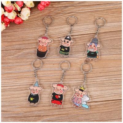 China Central Institute of Statistics Custom Acrylic Double Sided Model Cartoon Factory Key Chain Key Chain For Accessories for sale