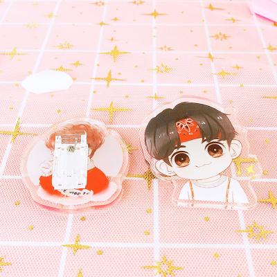 China Cai Xukun Acrylic Custom Star Trainee Idol Clip Beauty Makeup Badge Peripheral Key Hand Account Chain Animation DIY for sale