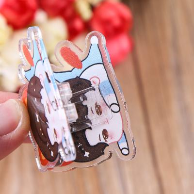 China Central Statistics Institute Cartoon To Plot Custom Acrylic Transparent PP Clip Stationery Clip For Anime Hand Account Peripheral Clip for sale