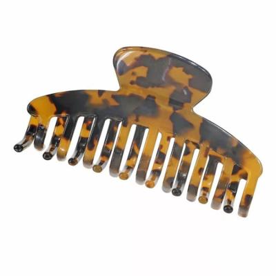 China New design beauty makeup large scale coffee scale hair claw metal leopard grain beauty makeup, daily life for hair claws for sale