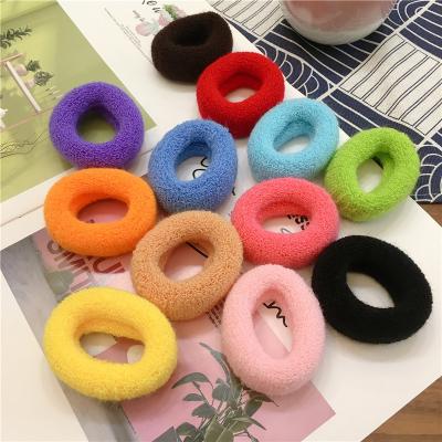 China ENGLAND STYLE color children's whole package does not hurt large intestine hair tie hair rope wool knitting head seamless rope set for sale