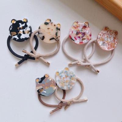 China Simple 4.2cm Adult Mori Girl Hair Tie Acetate Dish Cat Sporty Korean Cool Small Headband Headwear for sale