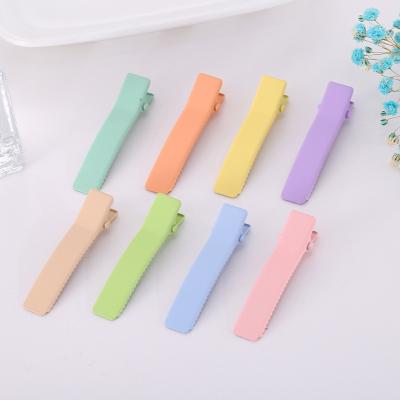 China 4.9cm Widened Platypus Paint Platypus Clip Korean Fashion Girls Ally Hair Clip Fashionable Color Hairpin For Women for sale