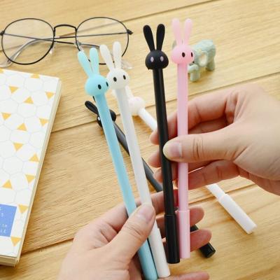 China Normal Cute Cute Rabbit Cute Rabbit Gel Pen Cartoon Water Pen Student Stationery Signature Shaped Jelly Pen for sale