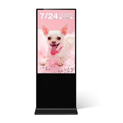 China Indoor Ultra Thin 86 Inch Android LCD Advertising Player IR Touch Screen Digital Free Standing Remote Control Signage For Hotel for sale