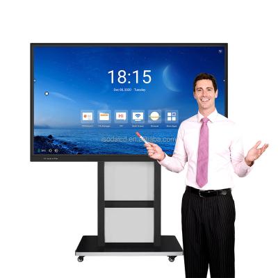 China Business/Education/Training/Office Shenzhen Factory 4K Android OPS Dual System LCD Digital Player Touch Screen Interactive Panel Smart Whiteboard For Meeting Room for sale