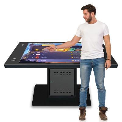 China Wireless charges Smart Android Interactive PCAP Multi Touch Table LCD PC Intelligent Screen Monitor Touch Interactive Entertainment Table for sale