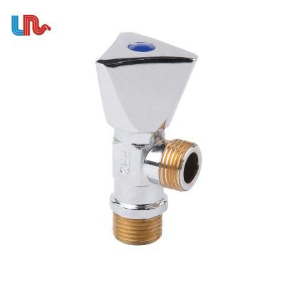 China Home Kitchen Chrome Plating Body Long Life Brass Angle Valve With Zinc Handle for sale