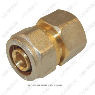 China High quality long life equal pex P02 copper pipe fitting for sale