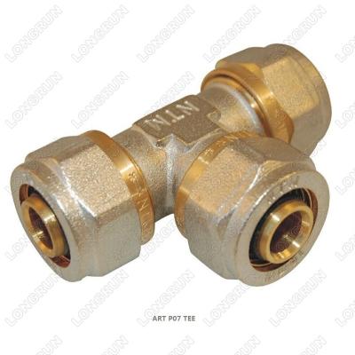 China Long life high quality copper tee P07 ppr brass pipe fitting for sale