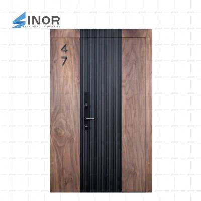 China Korean bulletproof front door designs main entrance with security system steel door for sale