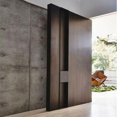 China Sinor Door Entry Front Hinges Wooden Entrance Modern Swing Pivot Waterproof Solid Wood Doors for sale